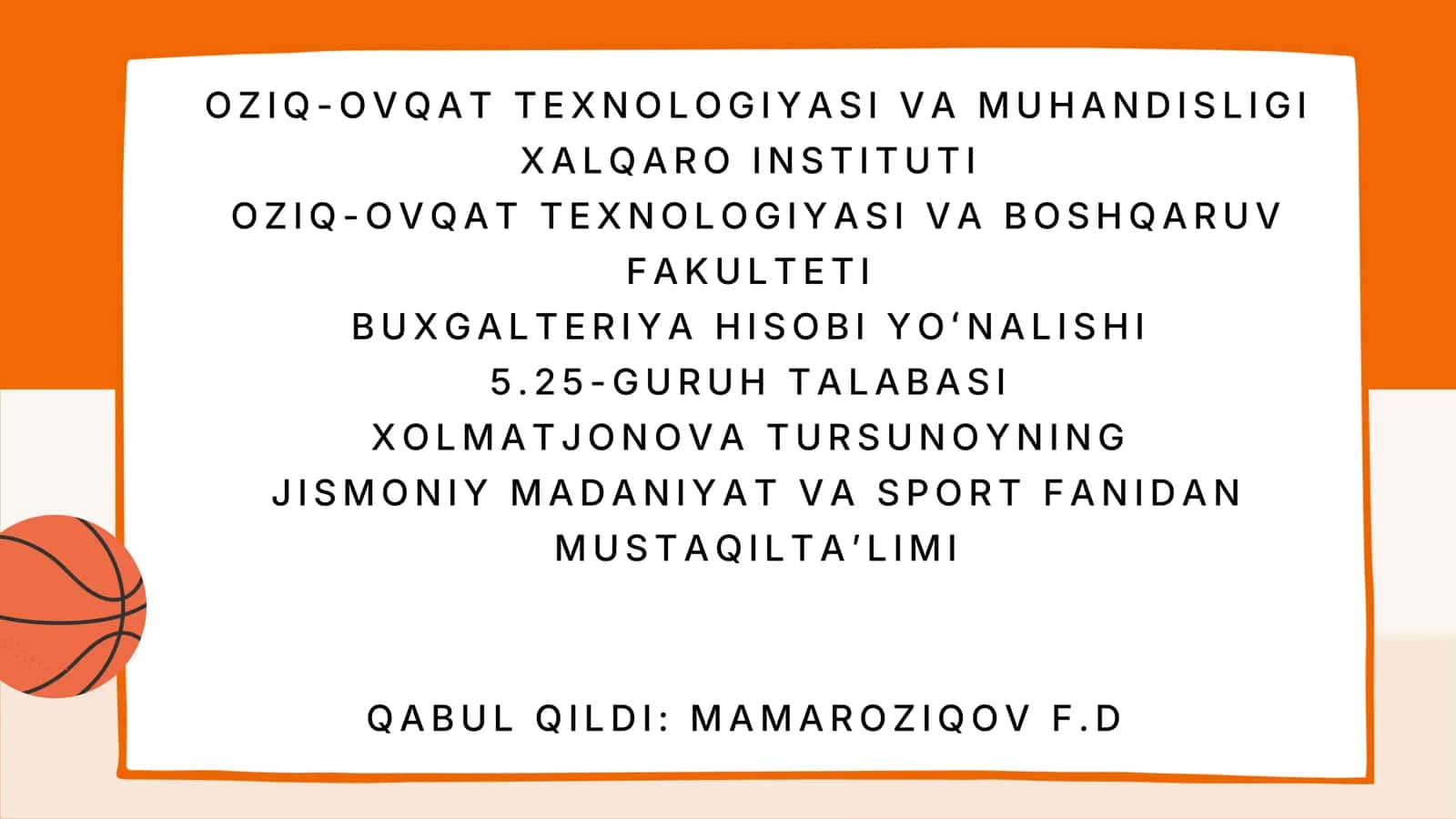 Basketbol haqida umumiy ma'lumot 1