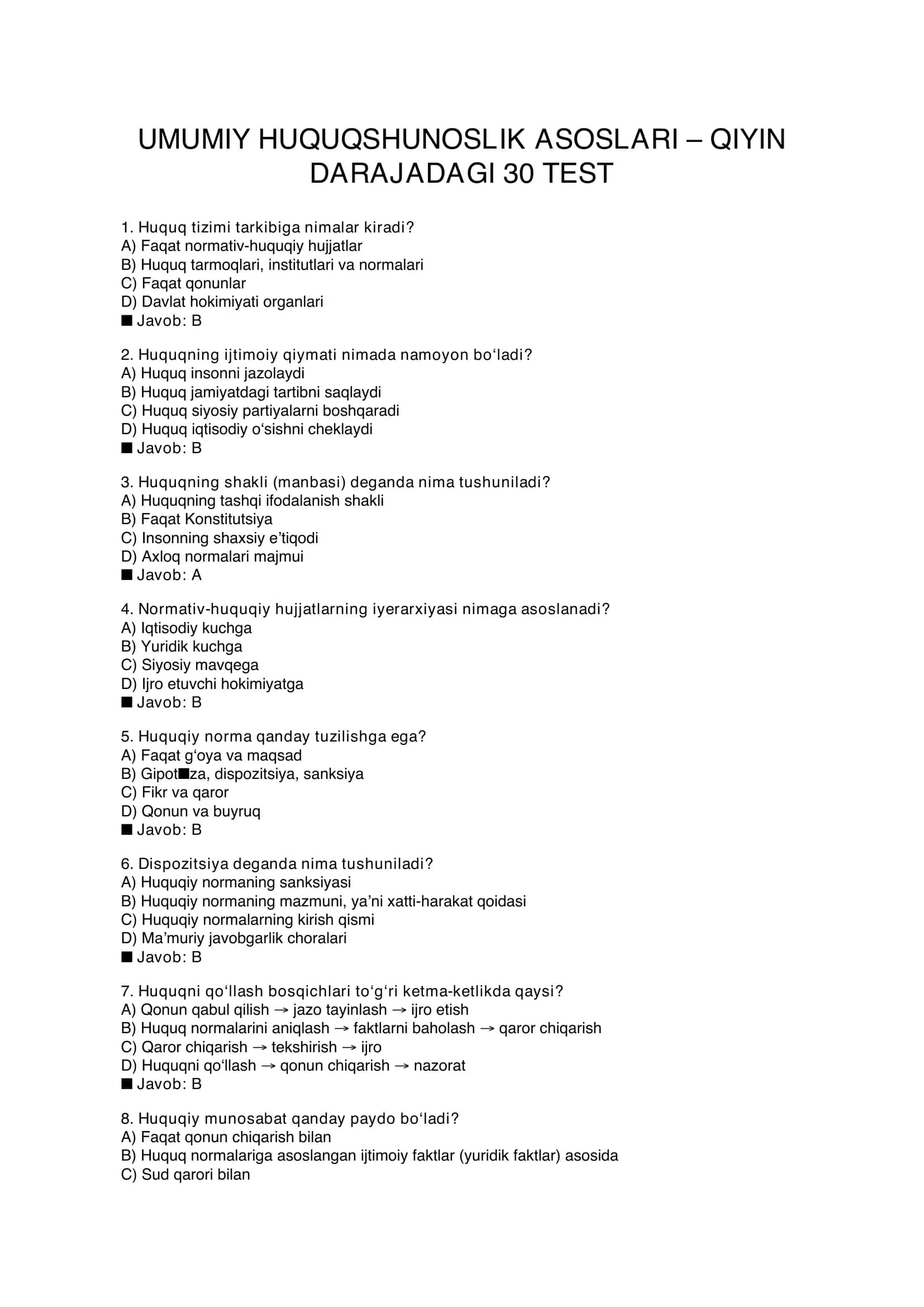 Umumiy_Huquqshunoslik_Asoslari_Qiyin_30_Test 1