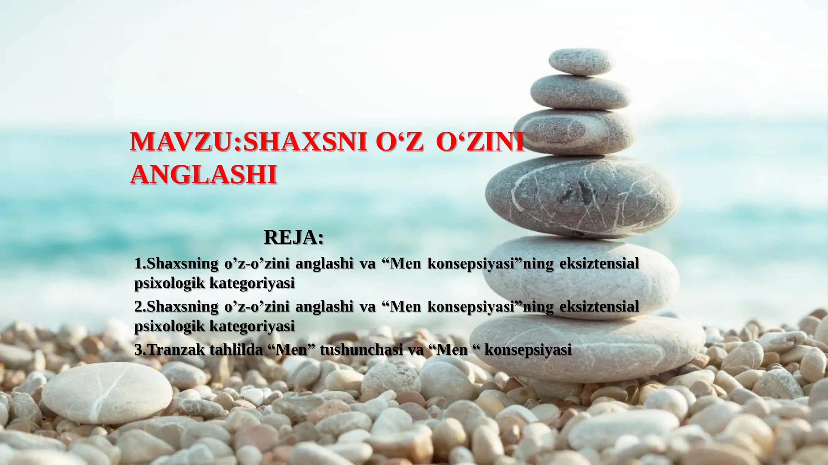 Shaxsning o‘z-o‘zini anglatishi 1