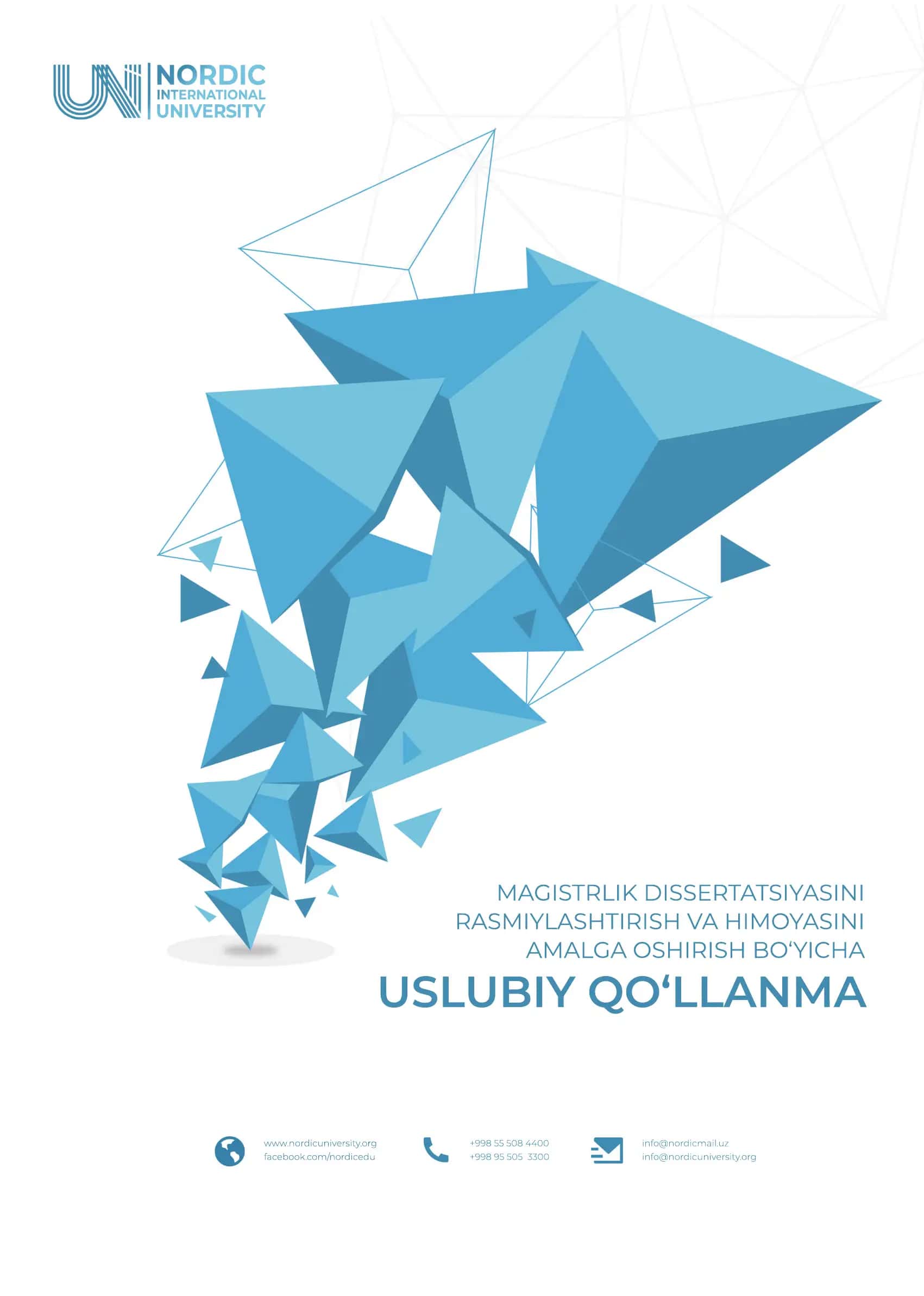 Magistrlik dissertatsiyasini rasmiylashtirish va himoyasini amalga oshirish bo‘yicha uslubiy qo‘llanma 1