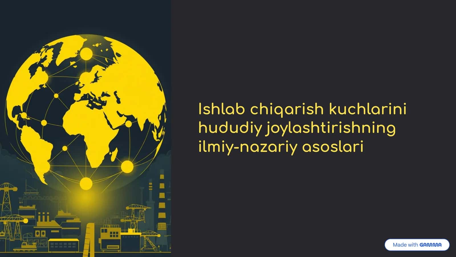 Ishlab chiqarish kuchlarini hududiy joylashtirishning ilmiy-nazariy asoslari 1