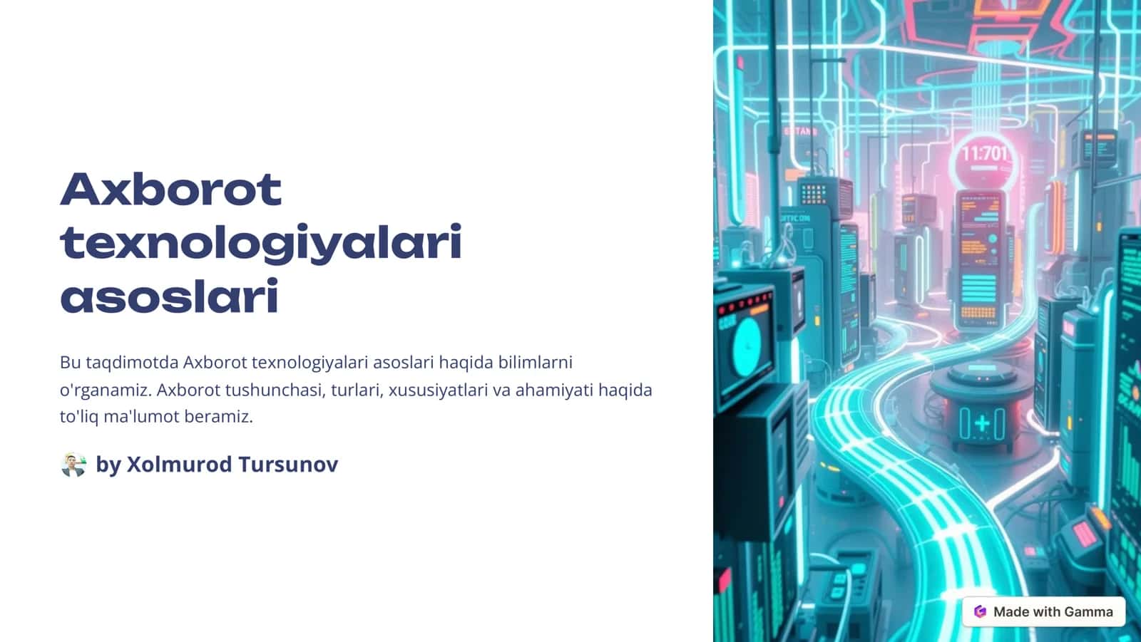 Axborot texnologiyalari asoslari 1