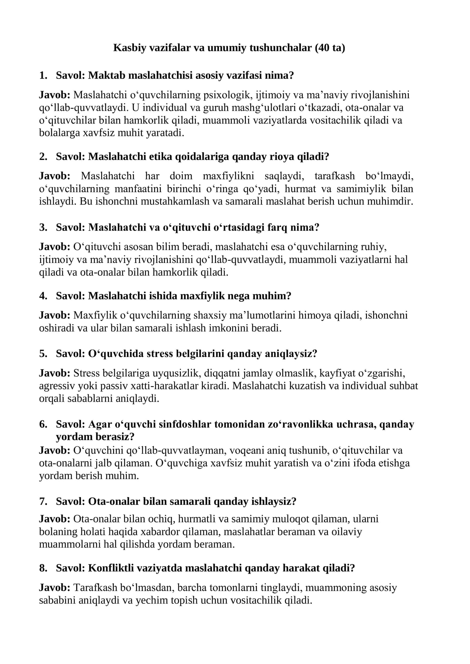 MAKTAB MASLAHATCHI SUHBAT SAVVOLARI 1