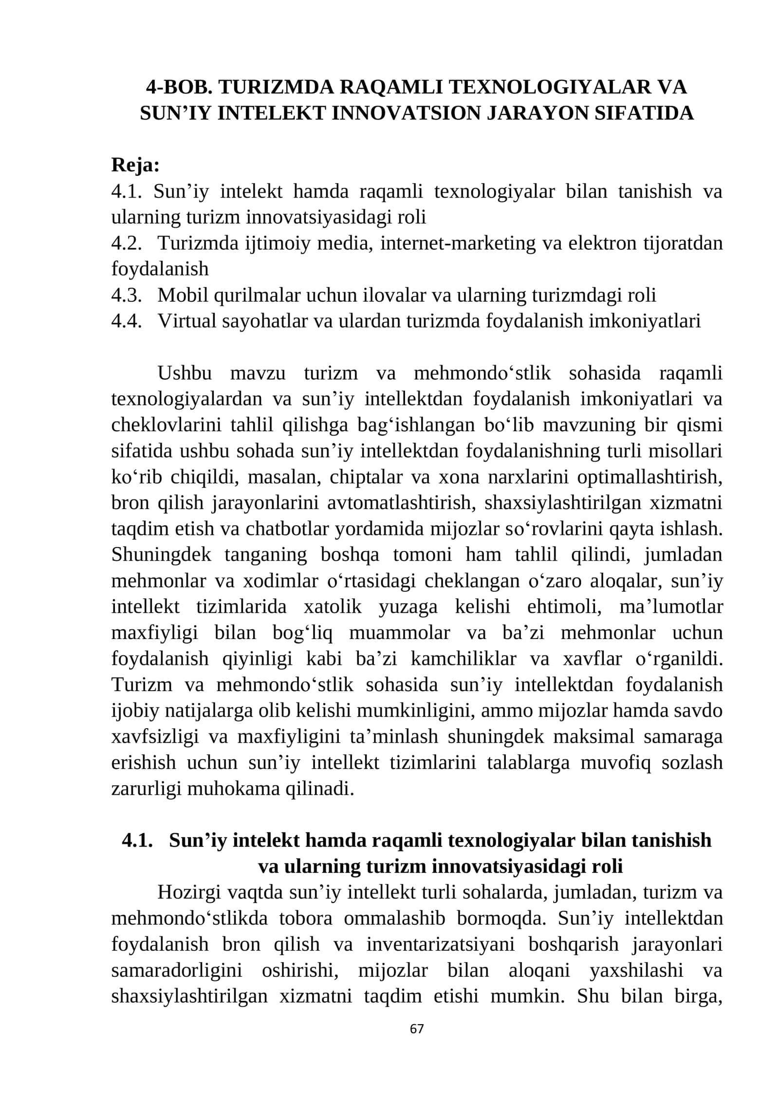Sun’iy intelekt va Raqamli Texnologiyalar Turizmda 1