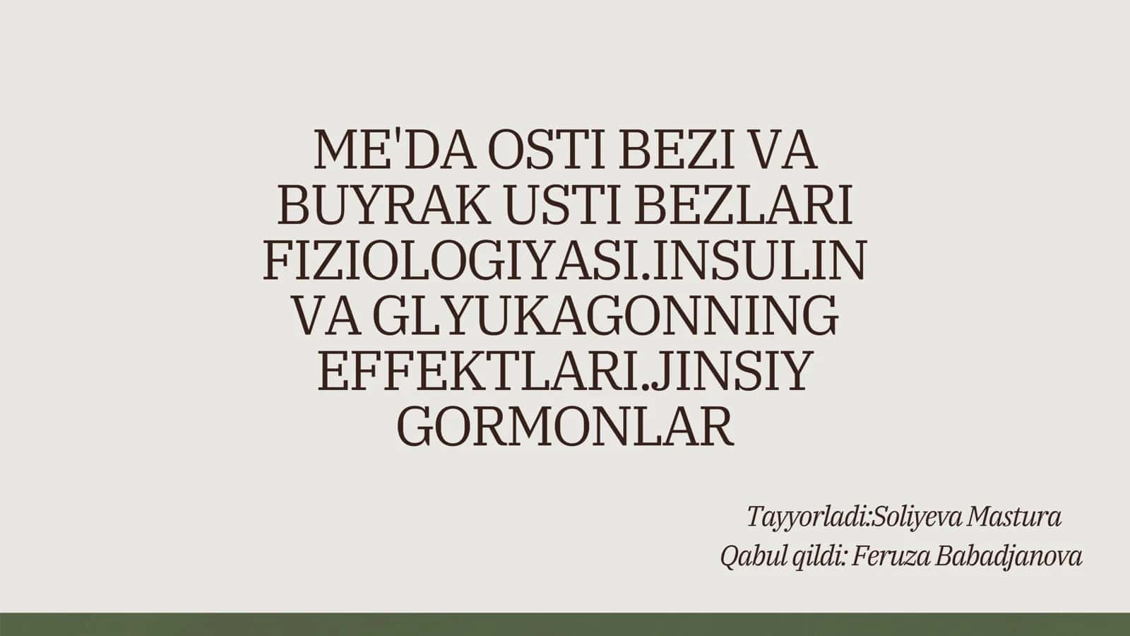Mustaqil ish Fiziologiya normal 1