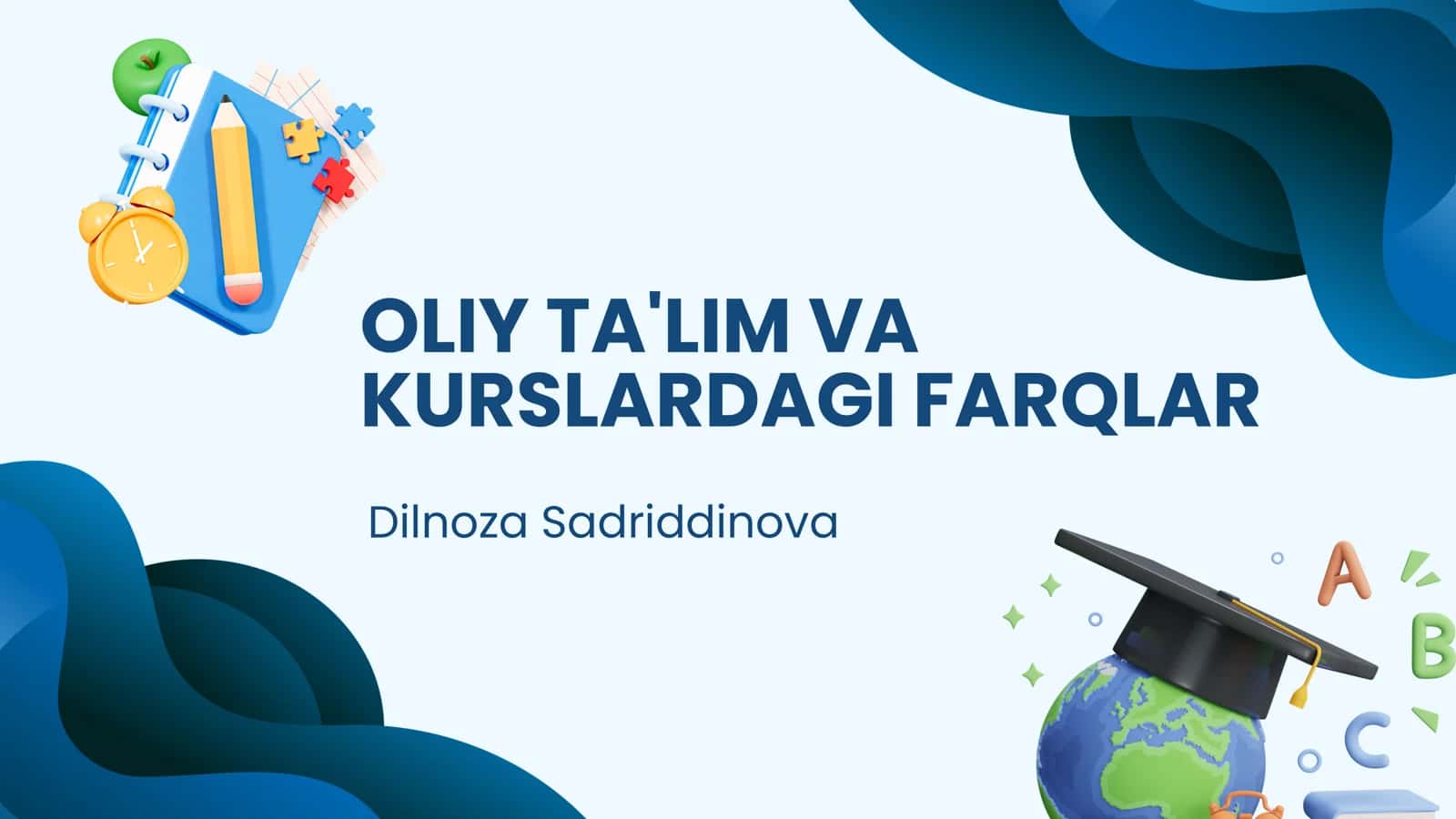 OLIY TA'LIM VA KURSLARDAGI FARQLAR 1
