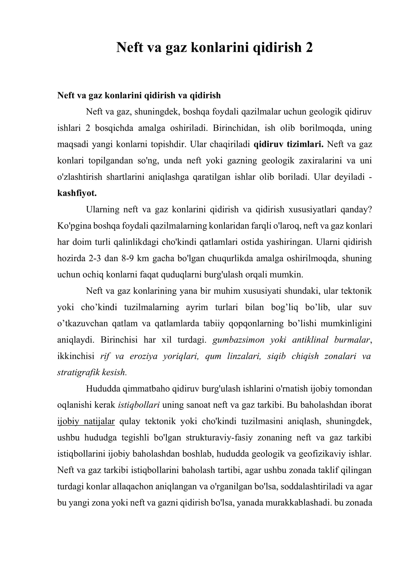 Neft va gaz konlarini qidirish 2 1
