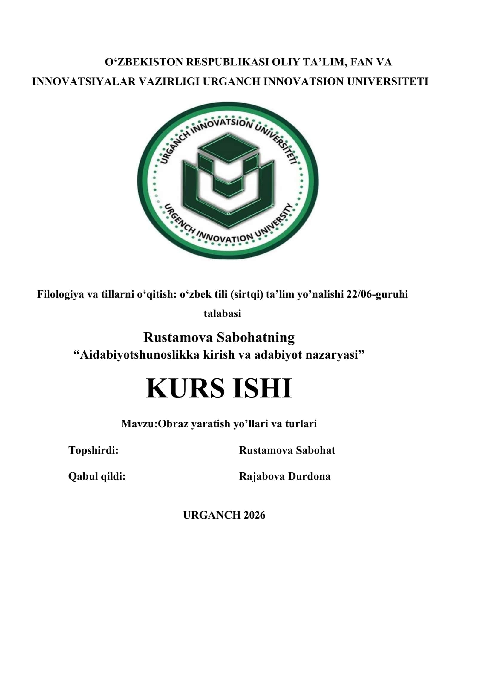 Obraz yaratish yo’llari va turlari 1