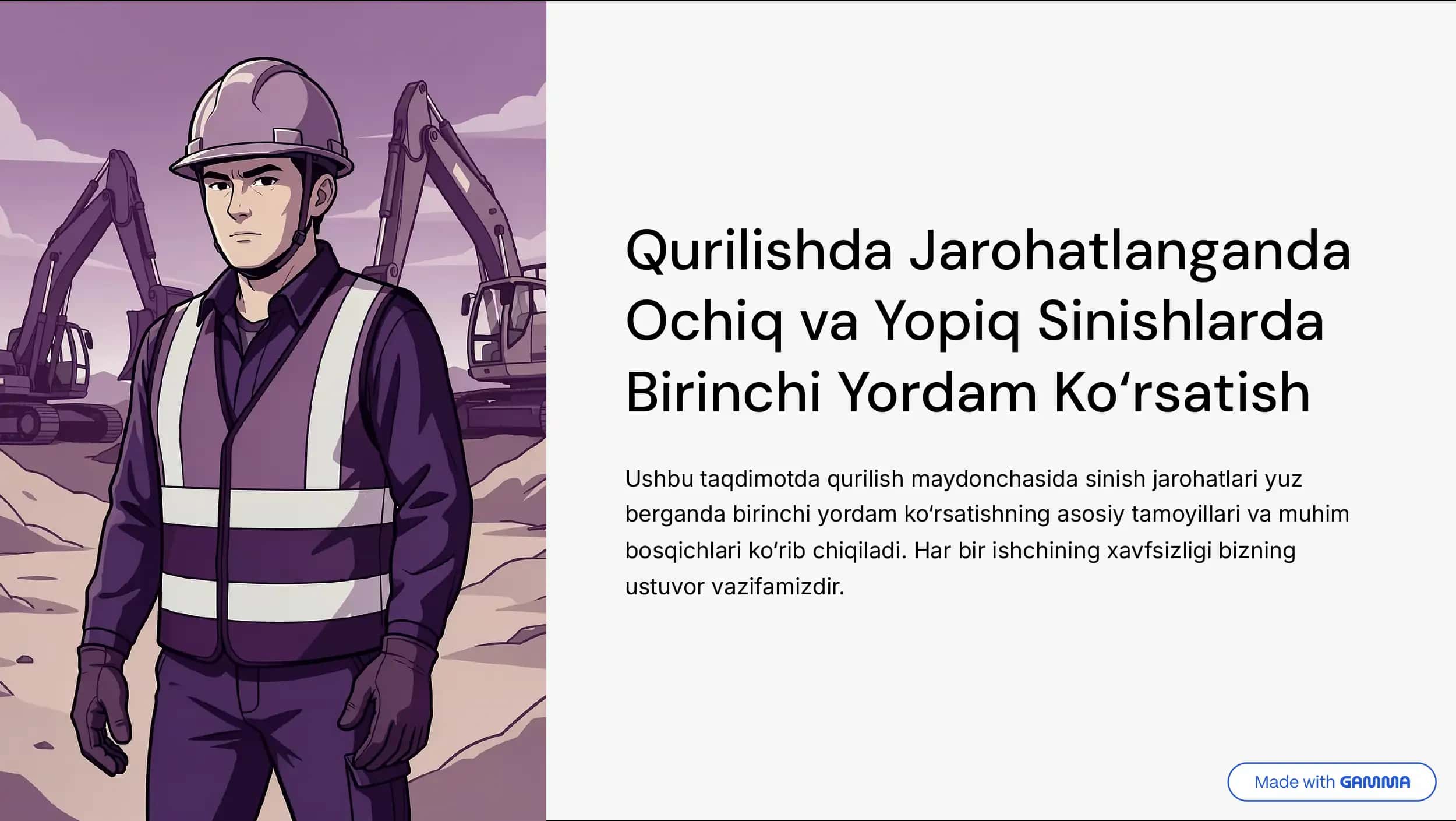 Qurilishda Jarohatlanganda 1