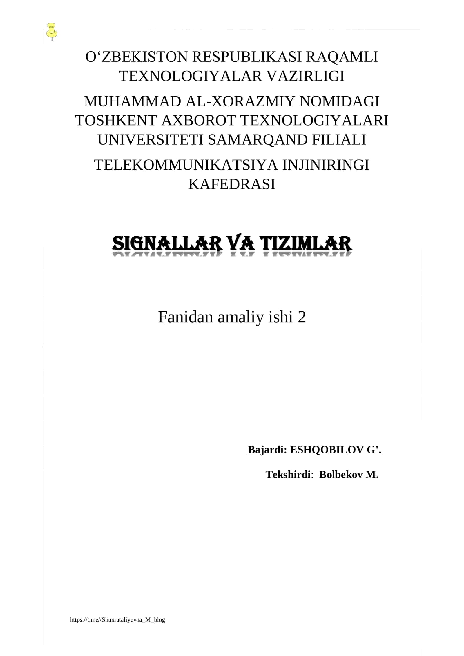 DAVRIY SIGNALLAR SPЕKTRLARINI TADQIQ ETISH 1