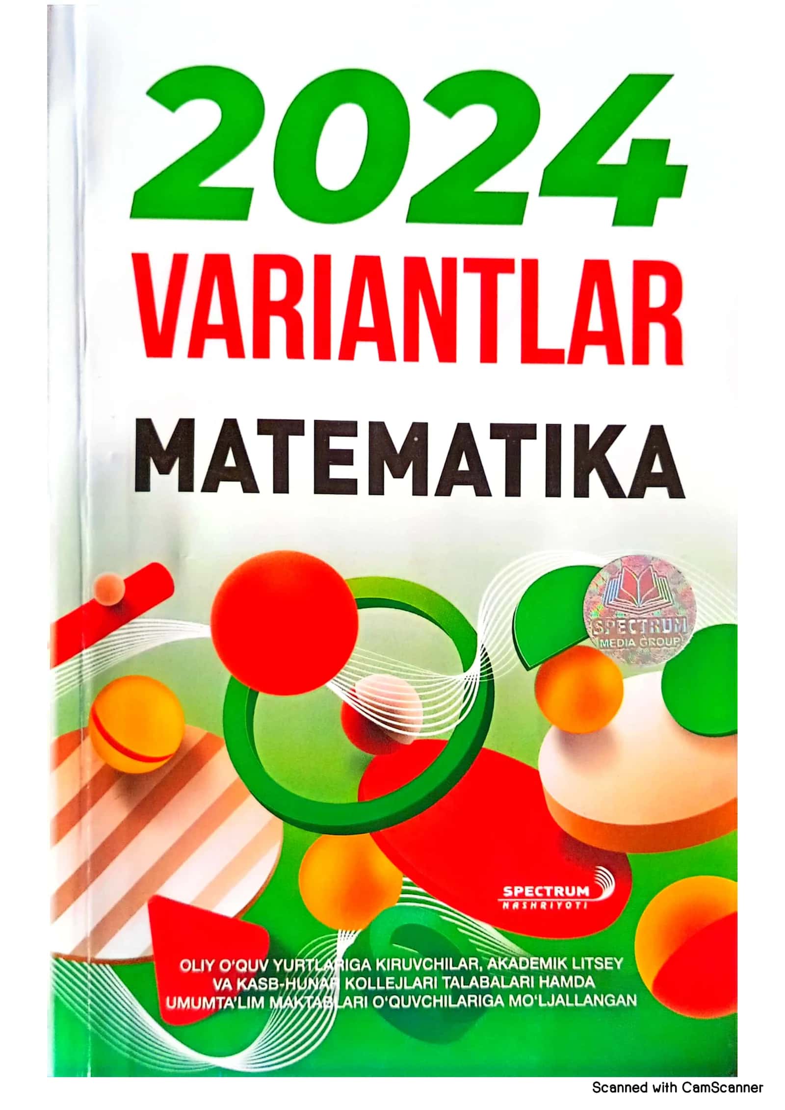 Matematika 2024 DTM misollar to'plami 1