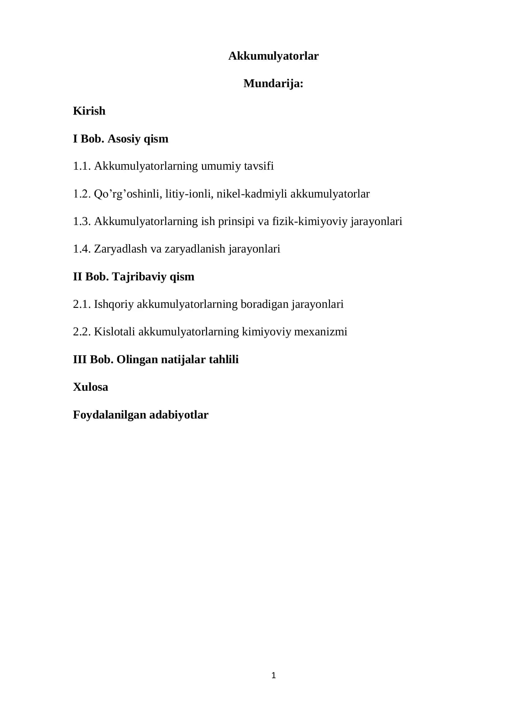 Akkumulyatorlar 1