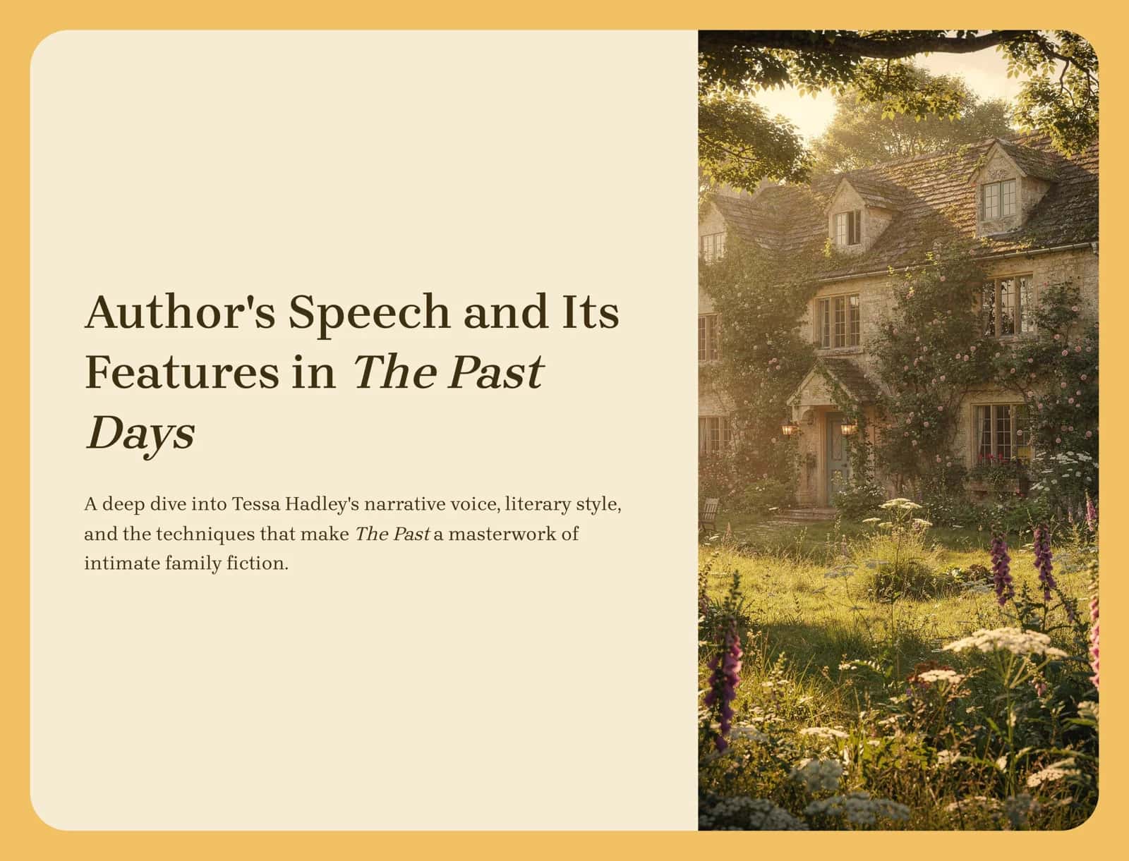 The Past by Tessa Hadley 1