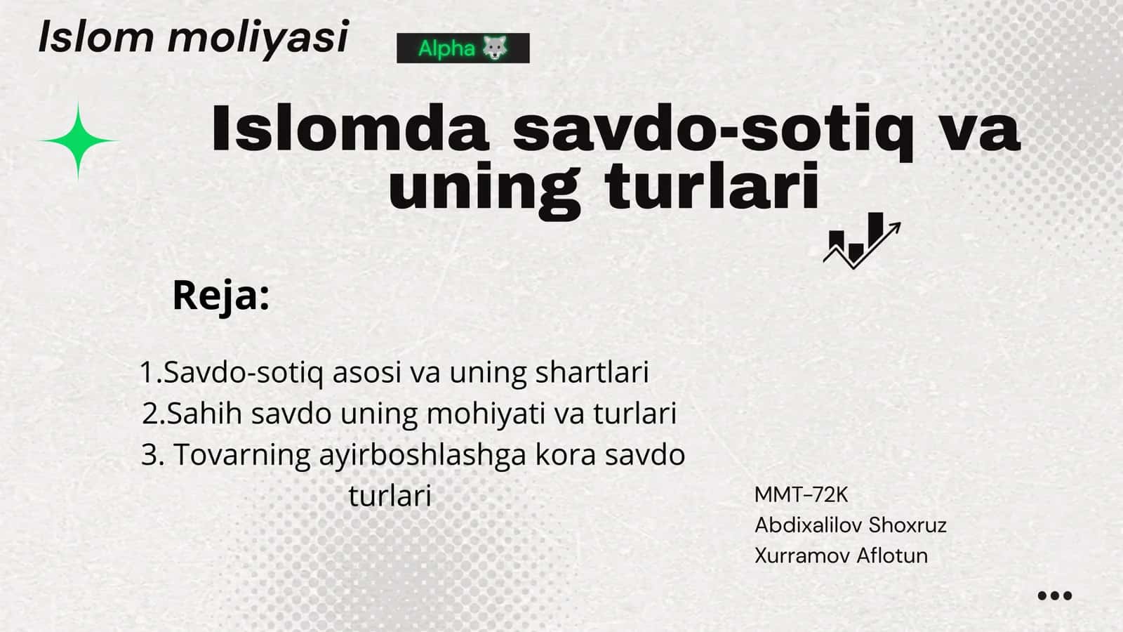 Islomda savdo-sotiq va uning turlari 1