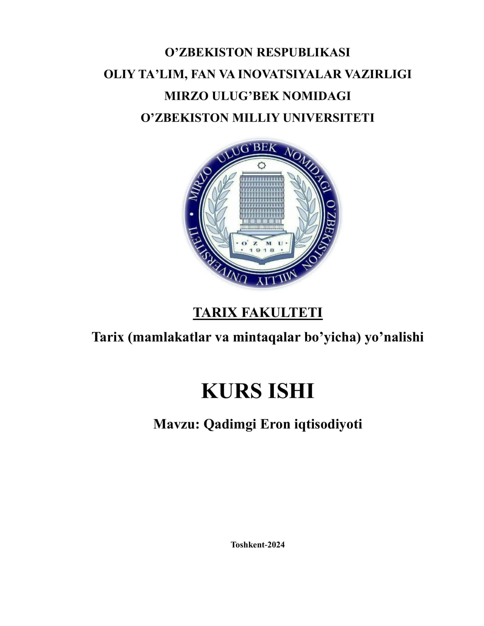 Qadimgi Eron iqtisodiyoti 1