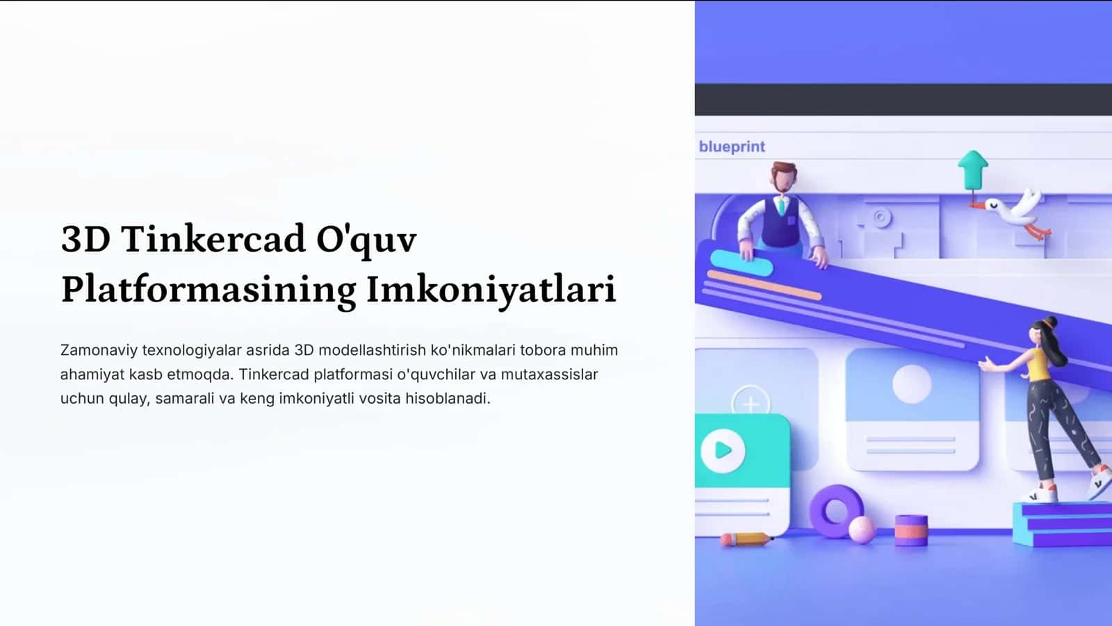3D Tinkercad O'quv Platformasining Imkoniyatlari 1