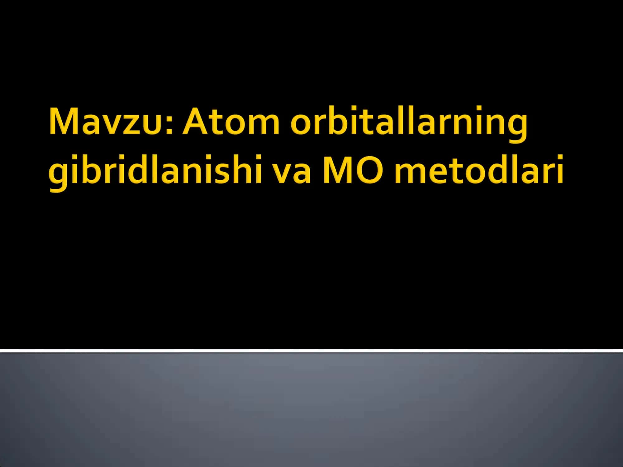 Atom elеktrоn оrbitаllаrining gibridlаnishi 1