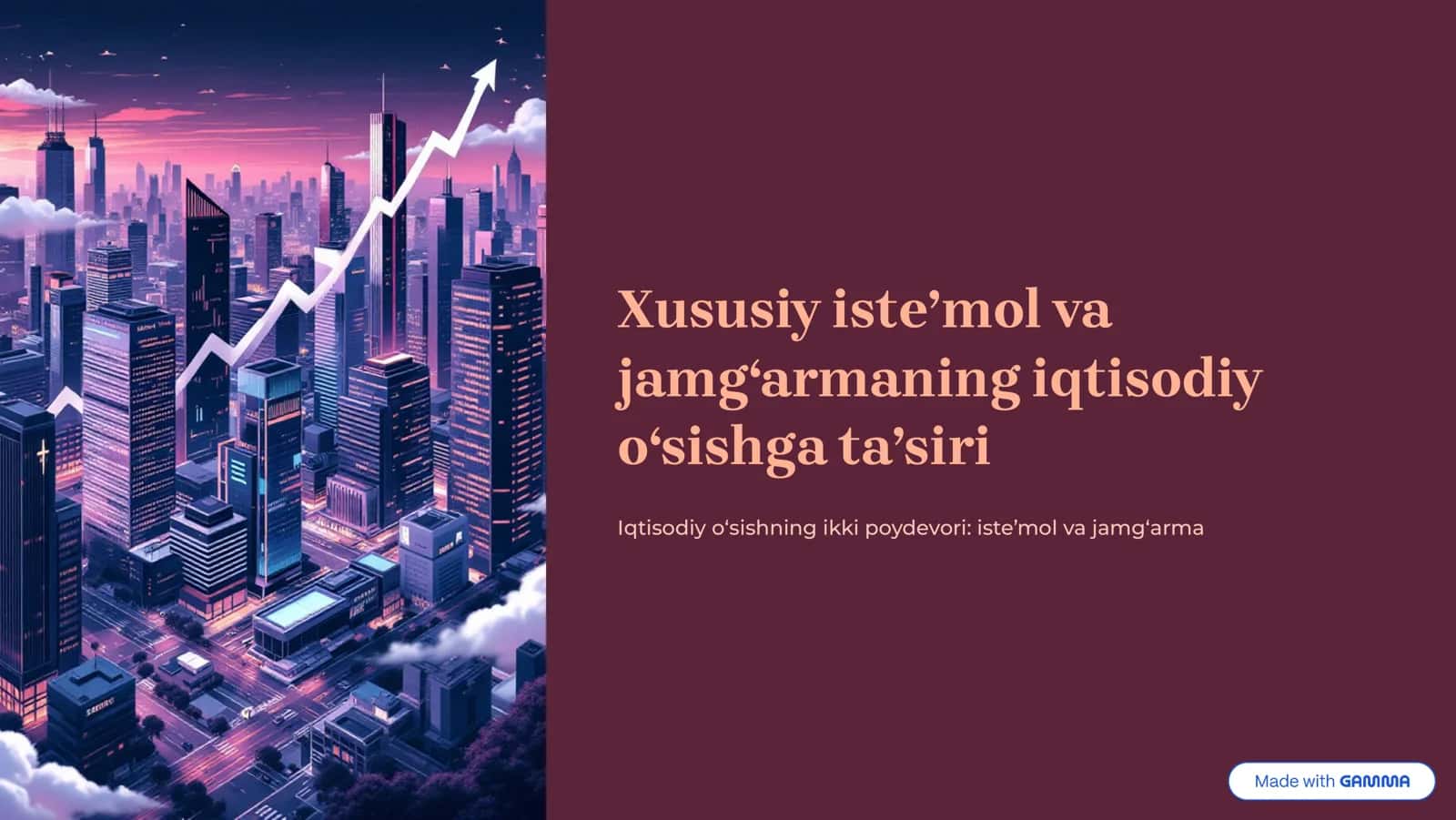 Xususiy isteʼmol va jamgʻarmaning iqtisodiy oʻsishga taʼsiri 1