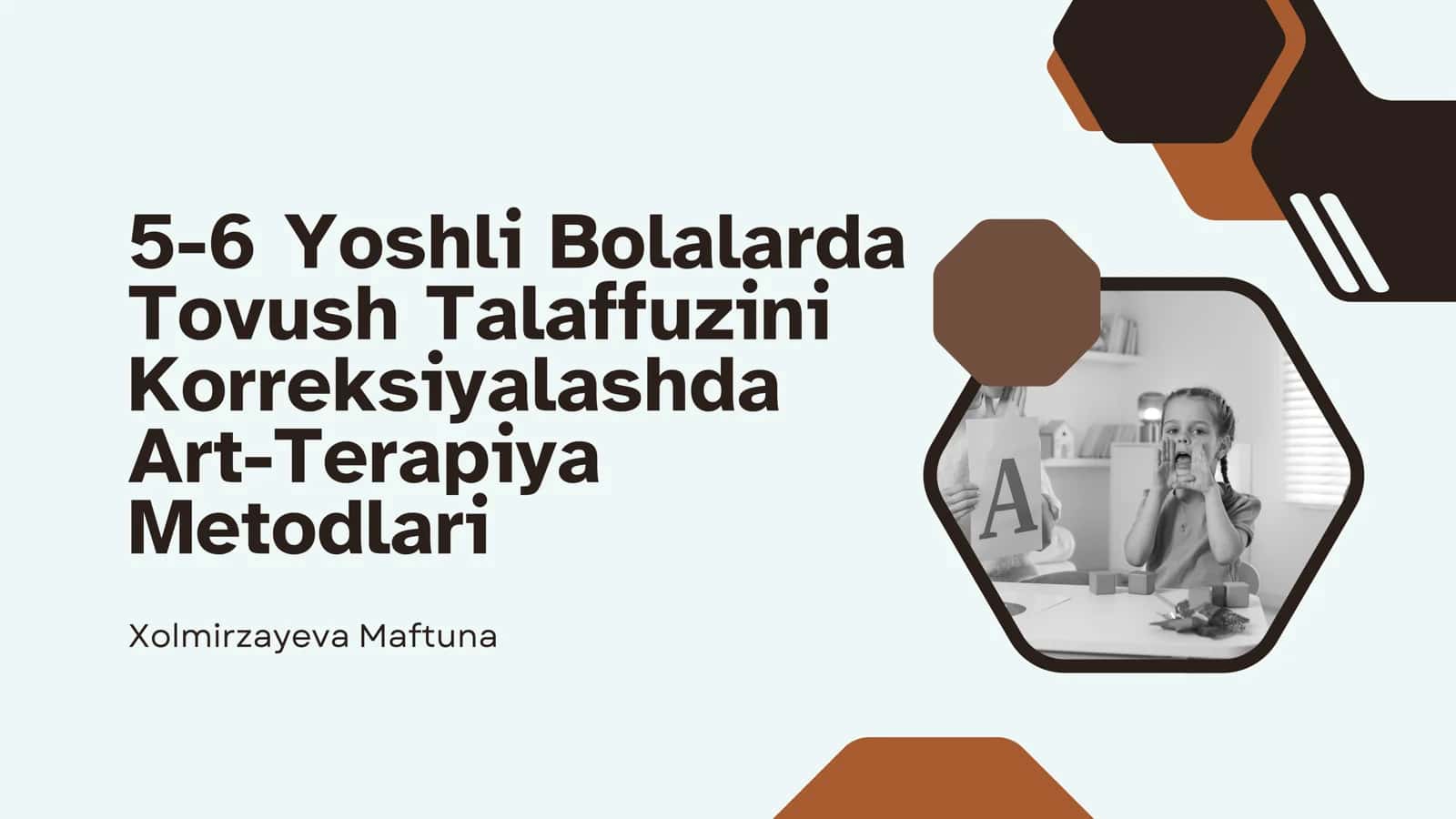 5-6 Yoshli Bolalarda Tovush Talaffuzini Korreksiyalashda Art-Terapiya Metodlari 1