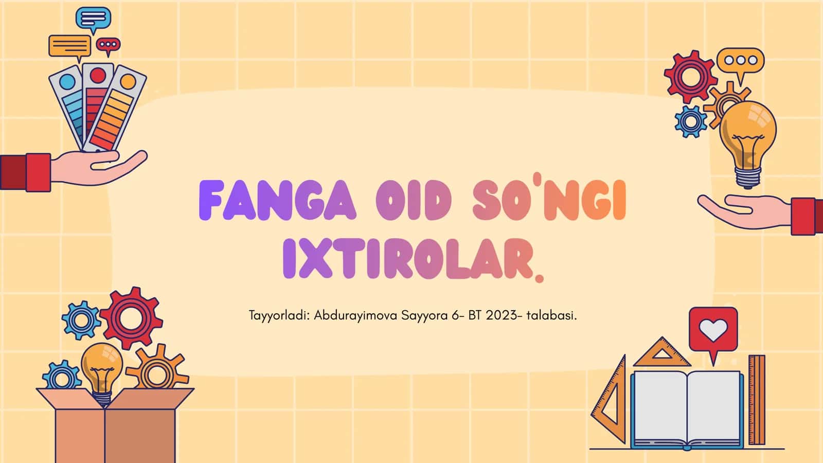 Fanga oid so'ngi ixtirolar 1