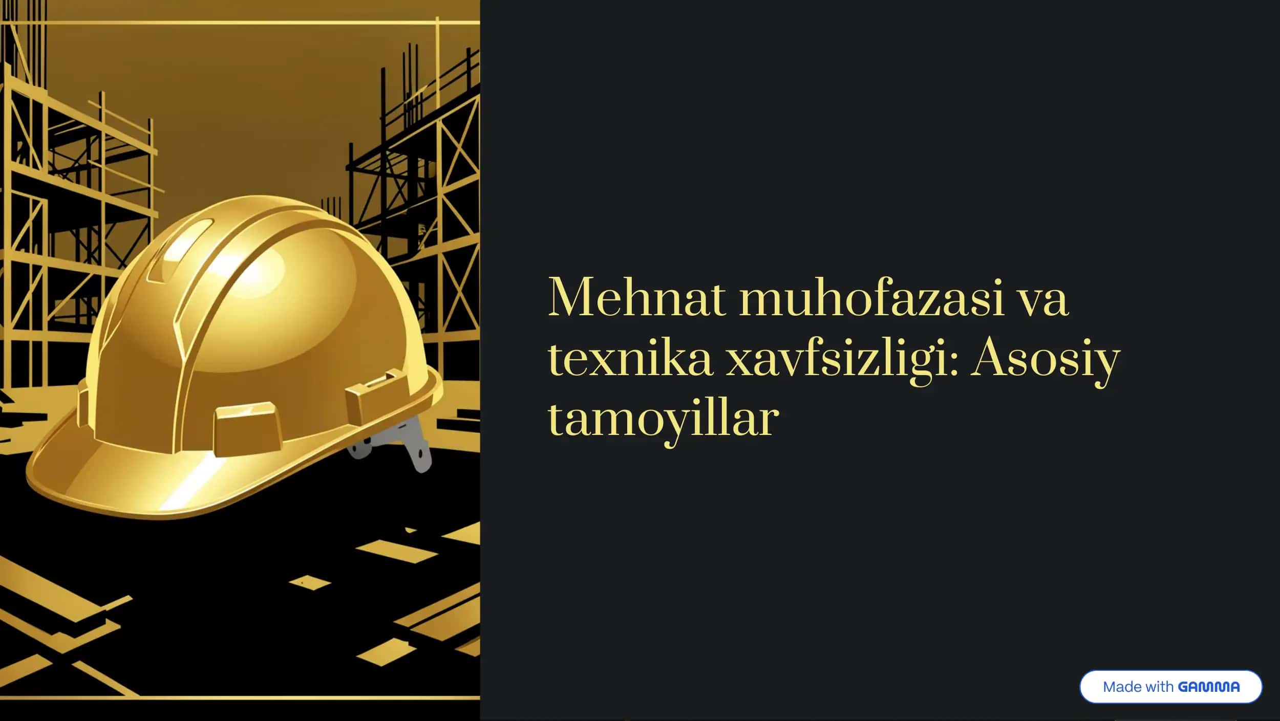 Mehnat muhofazasi va texnika xavfsizligi.Asosiy tamoyillar 1