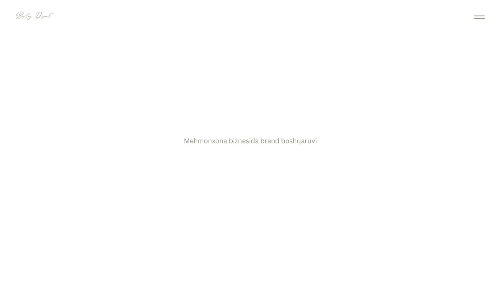 Mehmonxona biznesida brend boshqaruvi 1