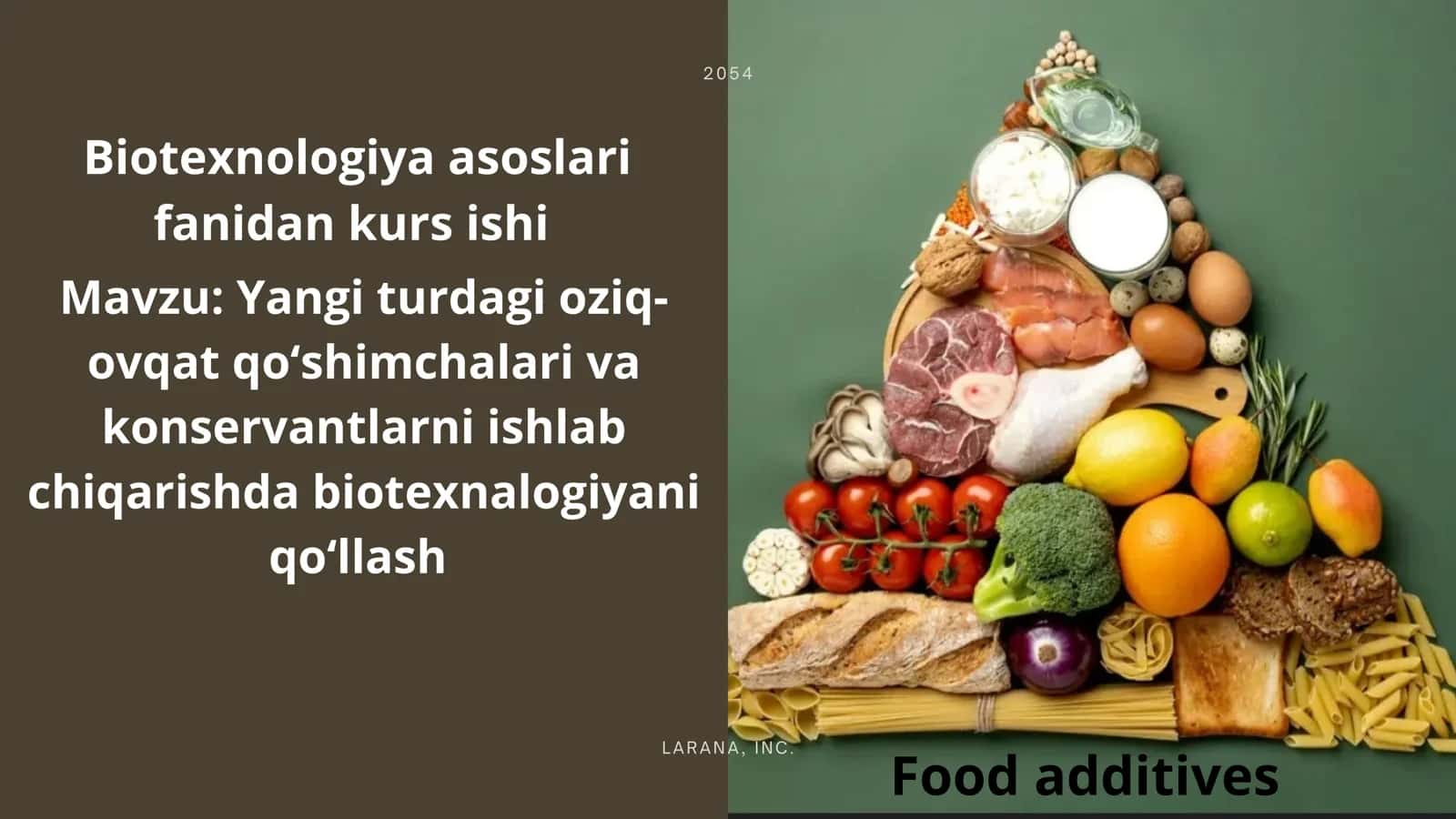 yangi turdagi oziq-ovqat texnologiyalari va ularni konservantlash 1