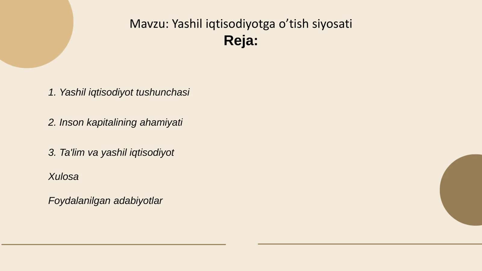 Yashil iqtisodiyotga o’tish siyosati 1