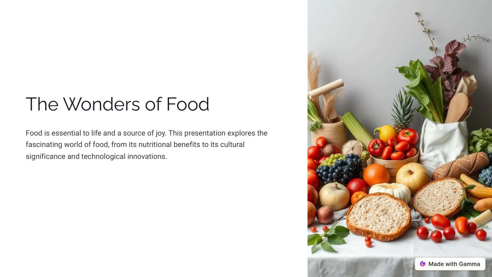The Wonders of Food 1