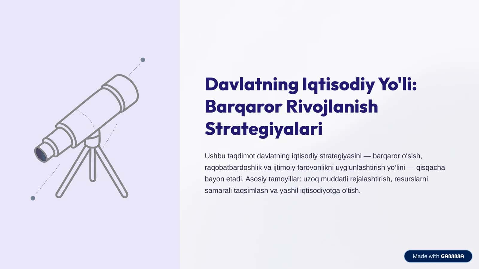 Davlatning Iqtisodiy Yo'li: Barqaror Rivojlanish Strategiyalari 1