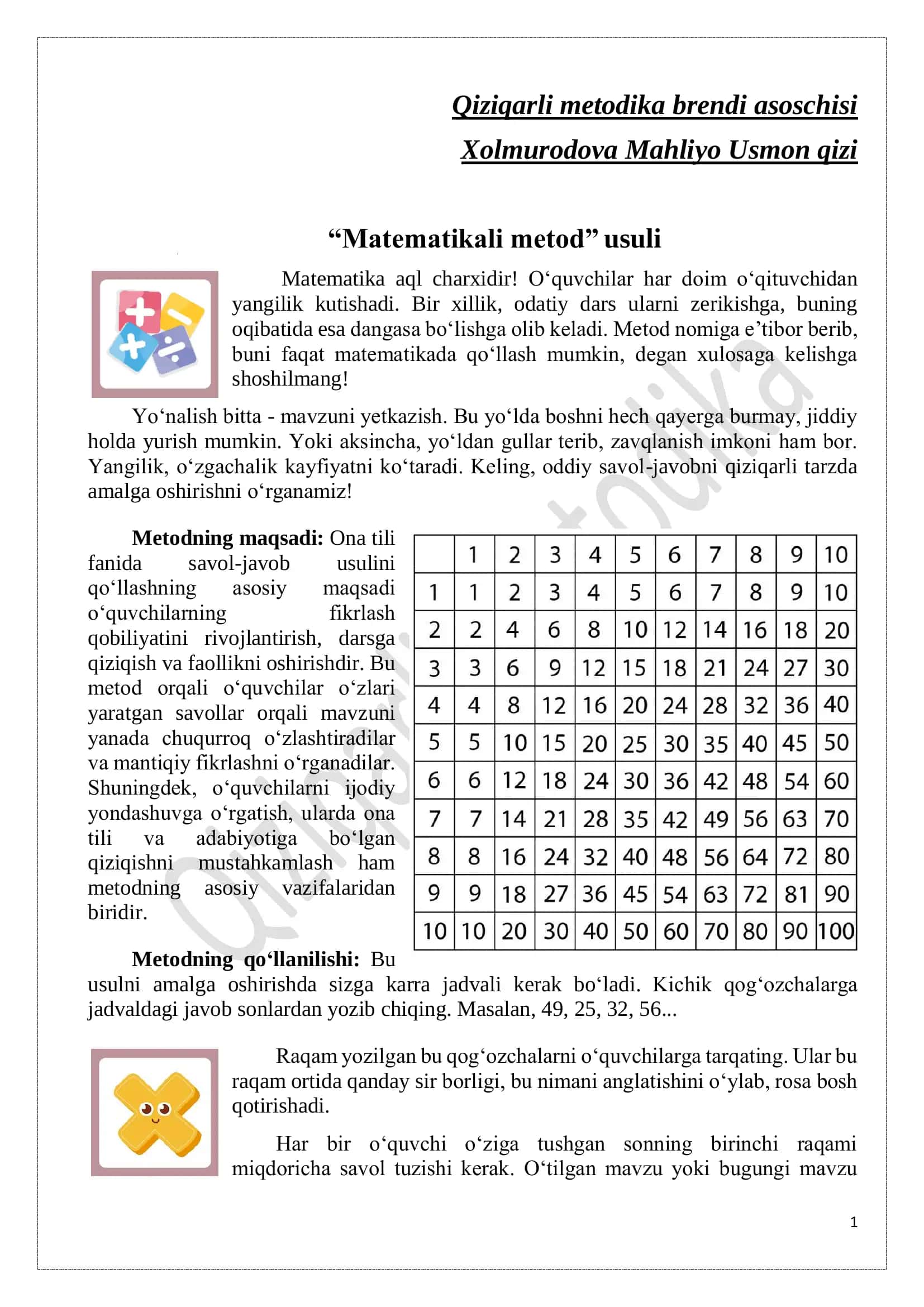 Matematikali metod 1