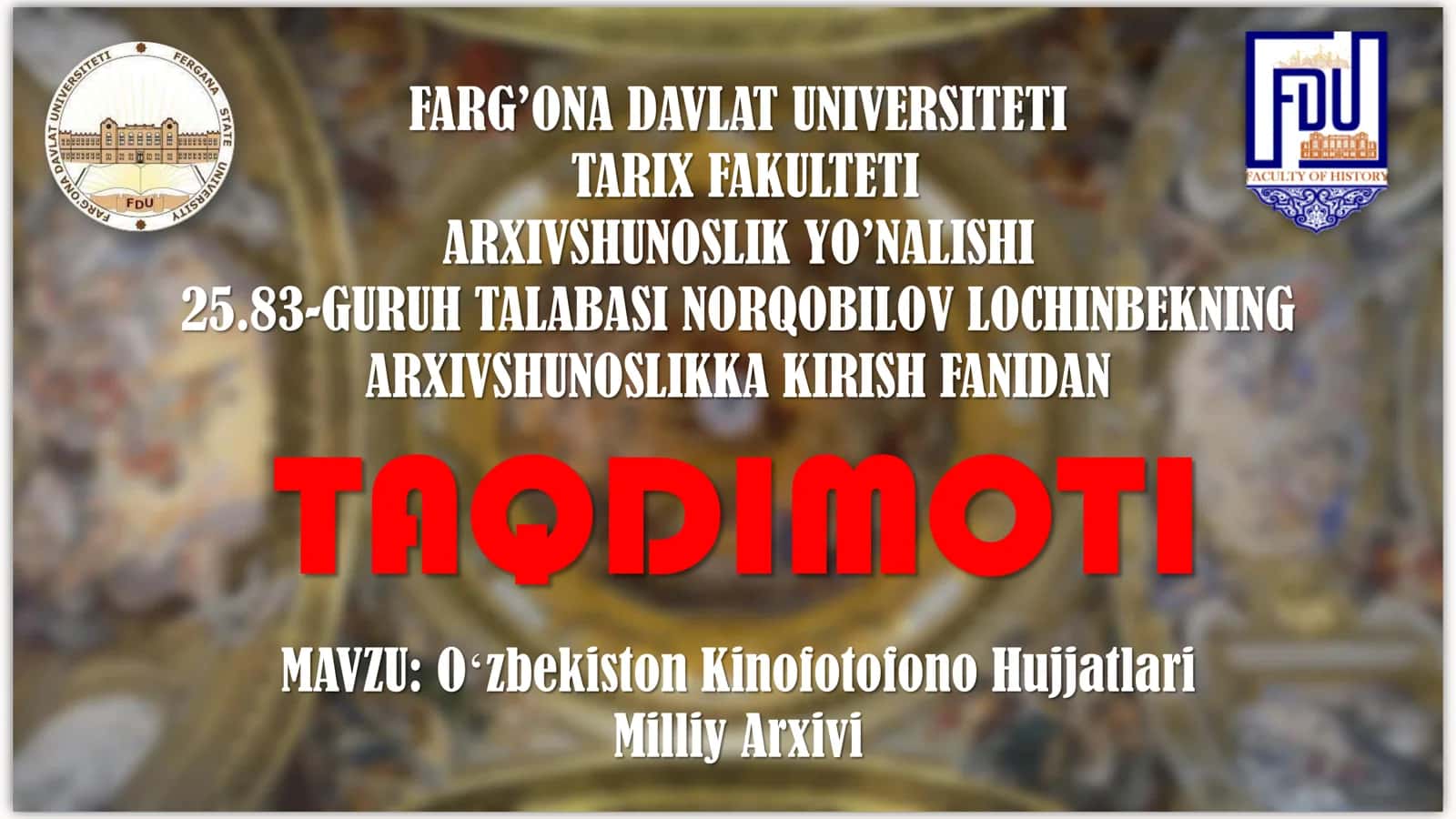 Oʻzbekiston Kinofotofono Hujjatlari Milliy Arxivi 1