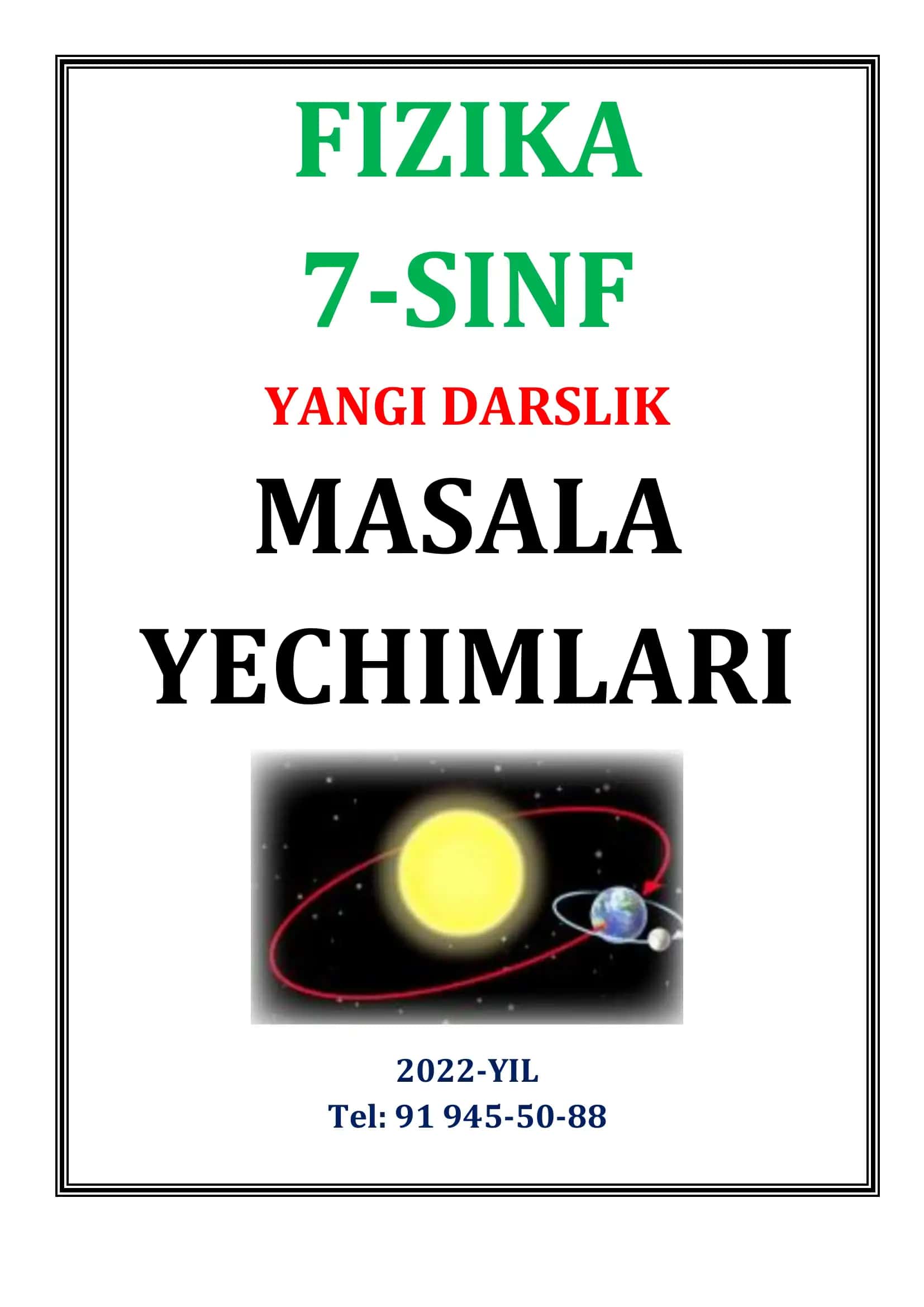 FIZIKA 7-SINF YANGI DARSLIK yichimlari 1