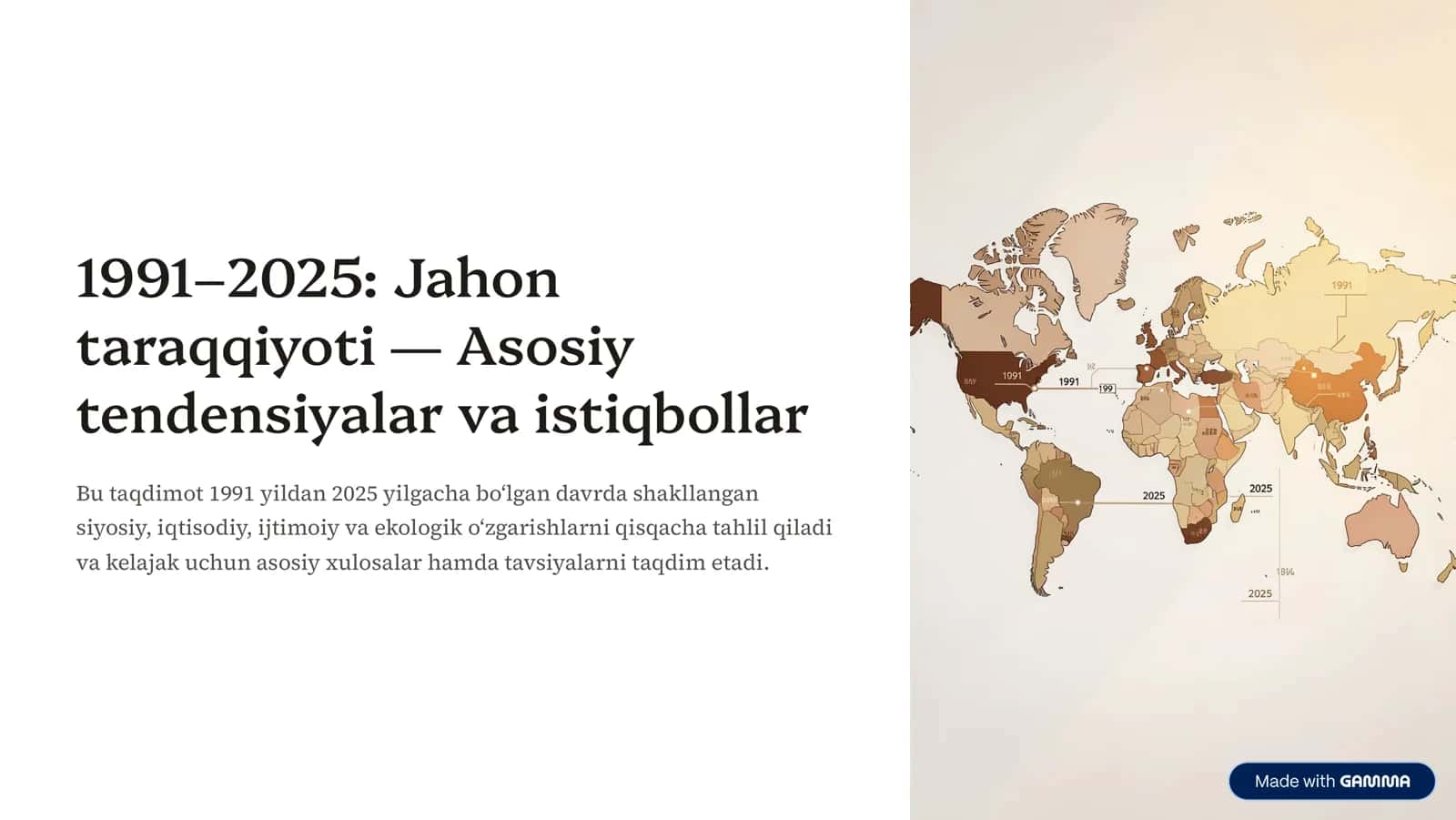 Jahon taraqqiyoti 4 Asosiy tendensiyalar va istiqbollar 1