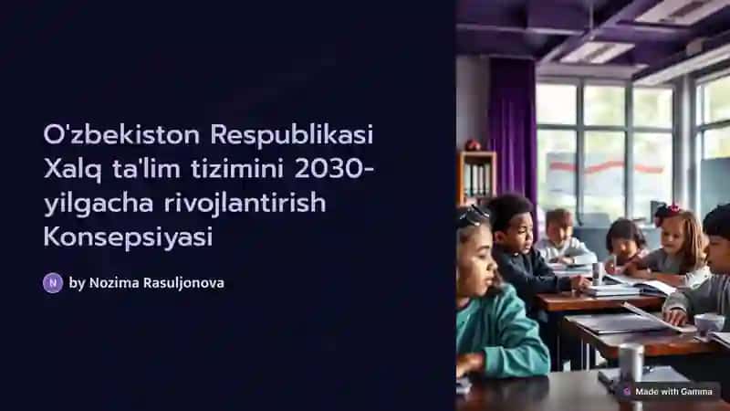 Xalq ta'lim tizimini 2030-yilgacha rivojlantirish Konsepsiyasi