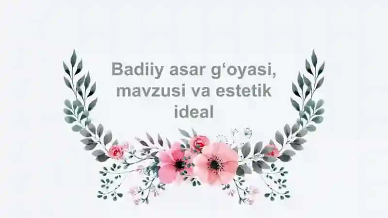 Badiiy asar gʻoyasi