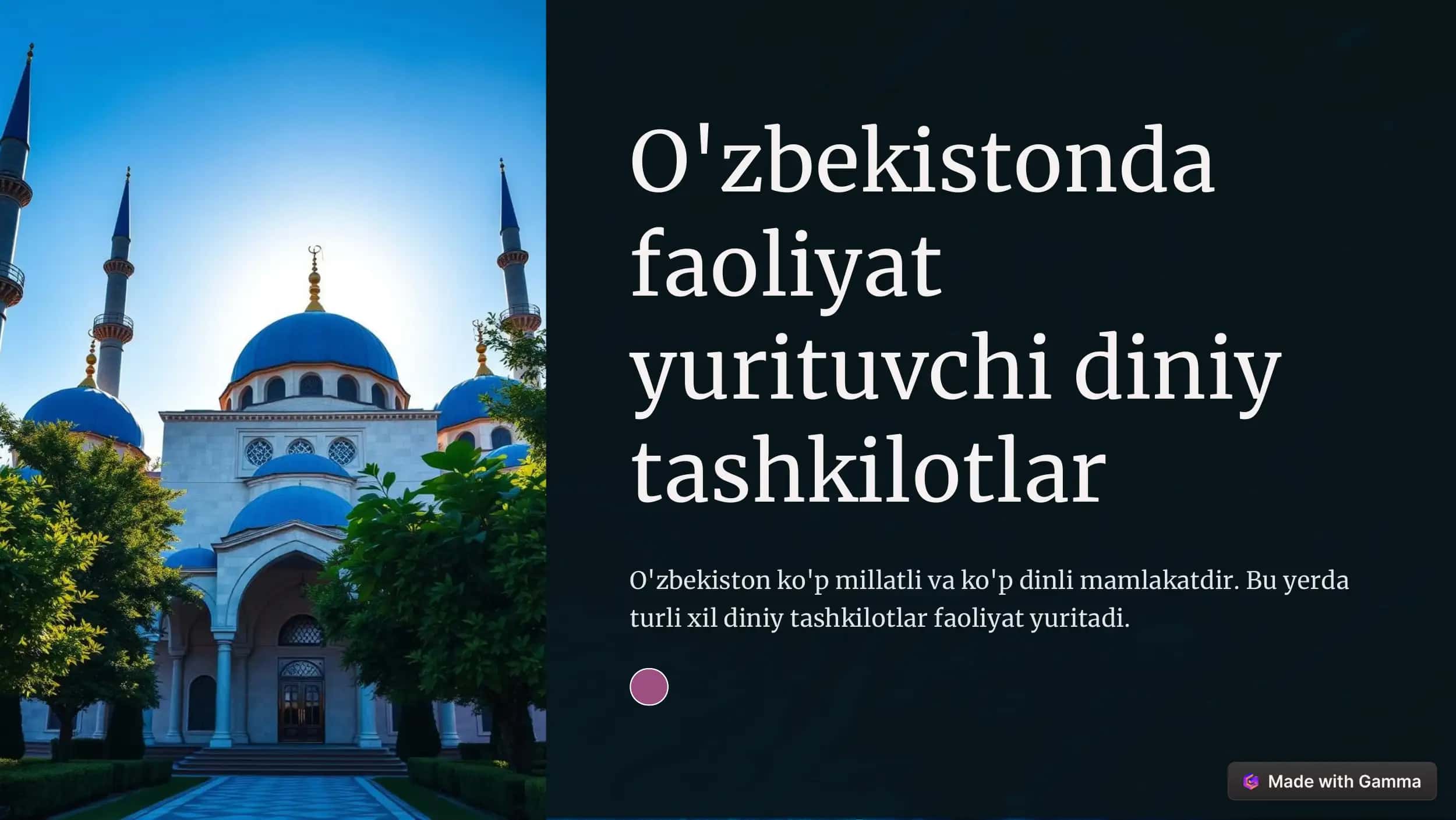 O'zbekistonda  faoliyat  yurituvchi diniy tashkilotlar 1