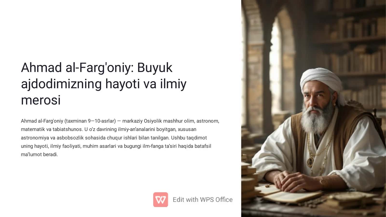 Ahmad al-Farg'oniy: Buyuk ajdodimizning hayoti va ilmiy merosi 1