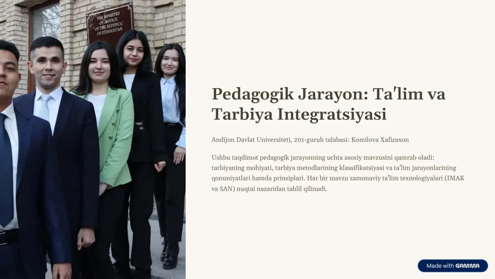 Pedagogik Jarayon: Ta'lim va Tarbiya Integratsiyasi 1