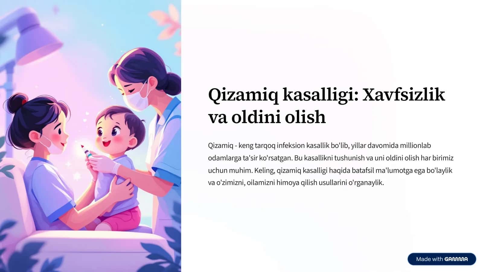Qizamiq kasalligi: Xavfsizlik va oldini olish 1