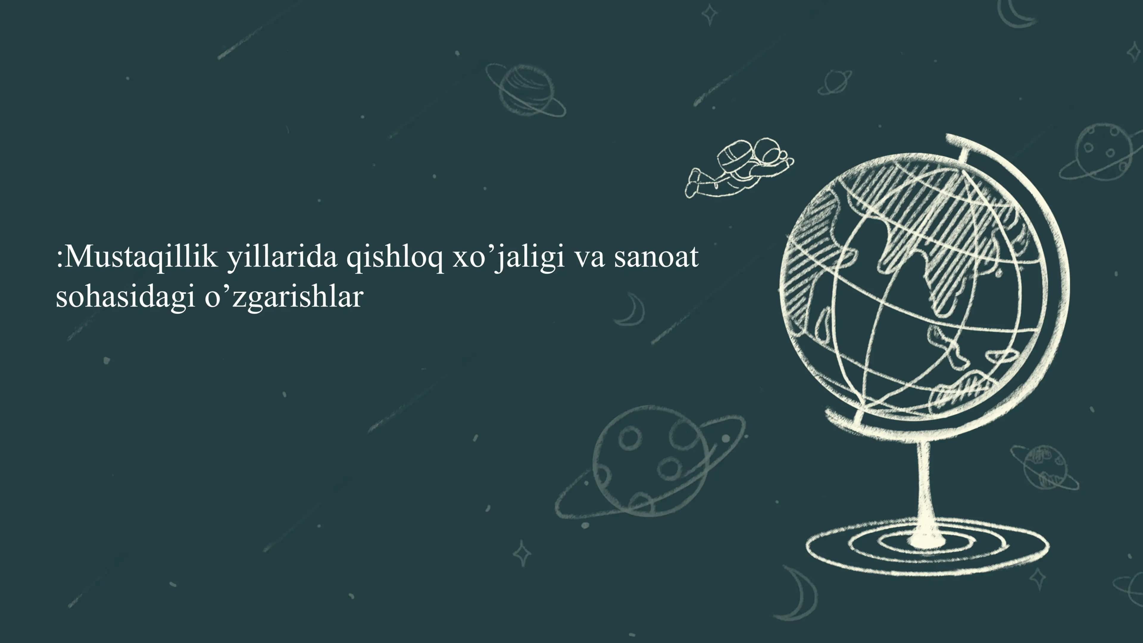 O’zbekistonda Mustaqillik yillarida qishloq xo’jaligi va sanoat sohasidagi o’zgarishlar 1
