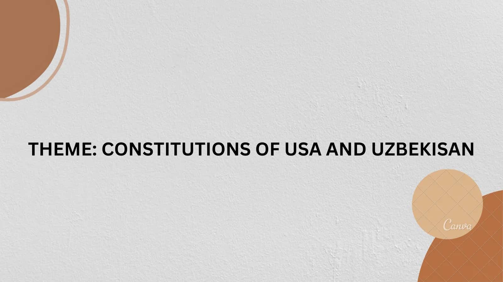 Constitution of USA and Uzbekistan 1