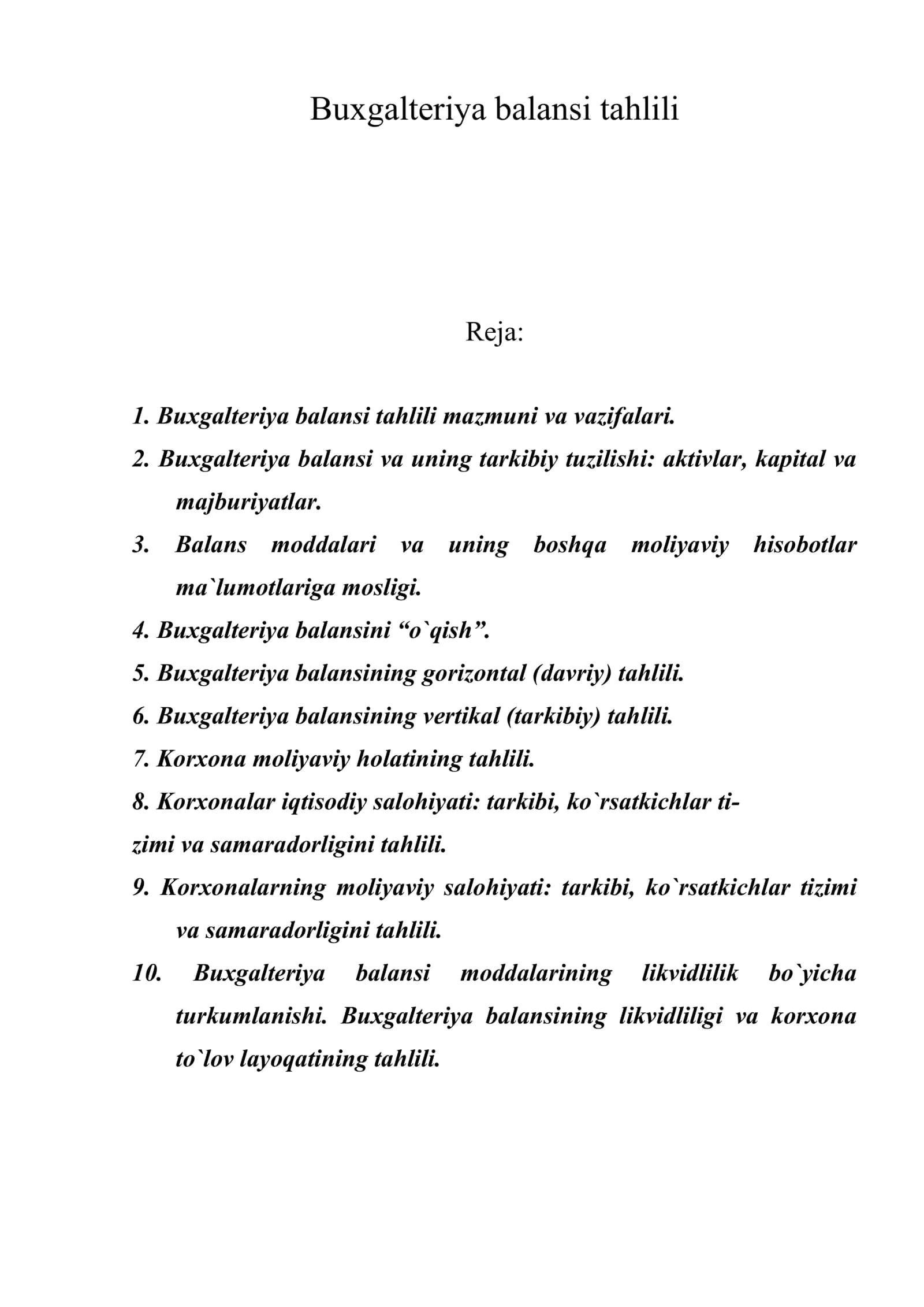 Buxgalteriya balansi tahlili 1
