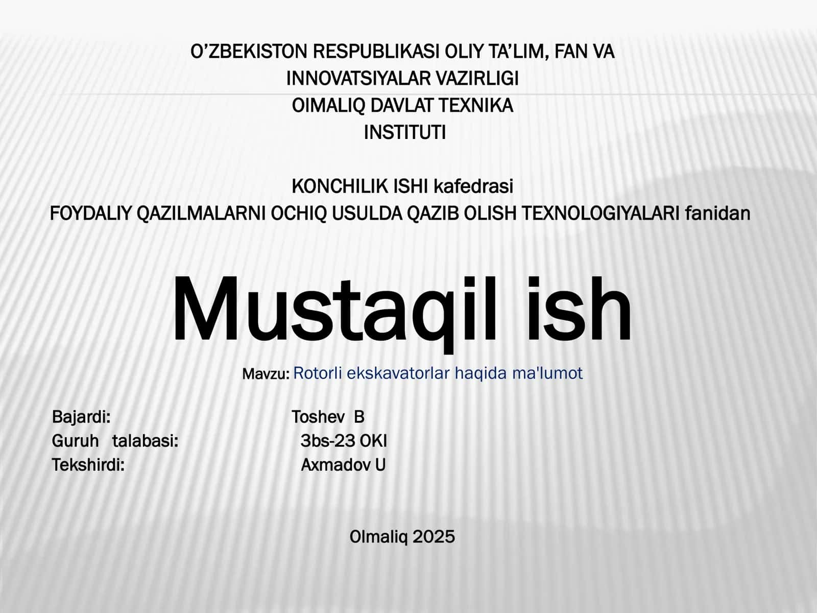 Rotorli ekskavatorlar haqida ma'lumot 1
