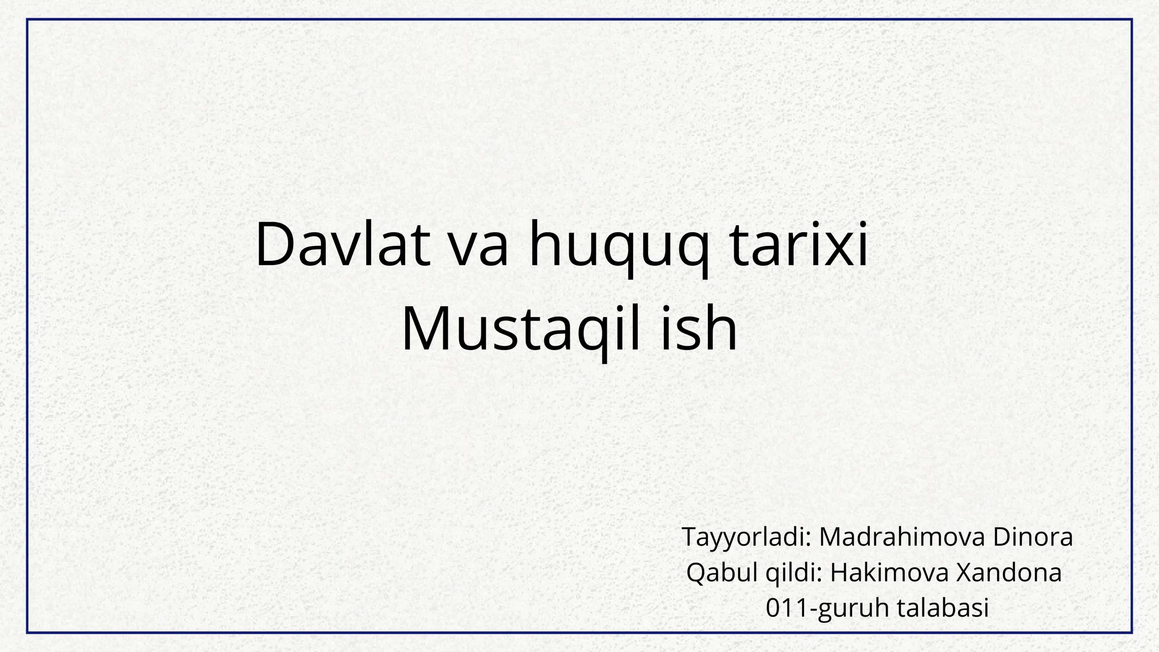 Fransiya Konstitutsiyasi va huquq tizimi 1