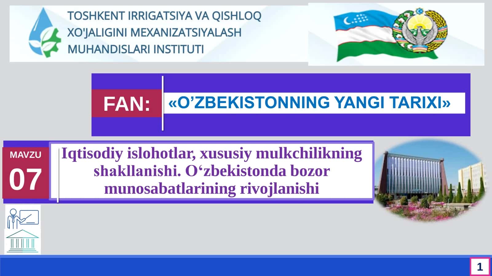 O‘ZBEKISTONNING YANGI TARIXI 1