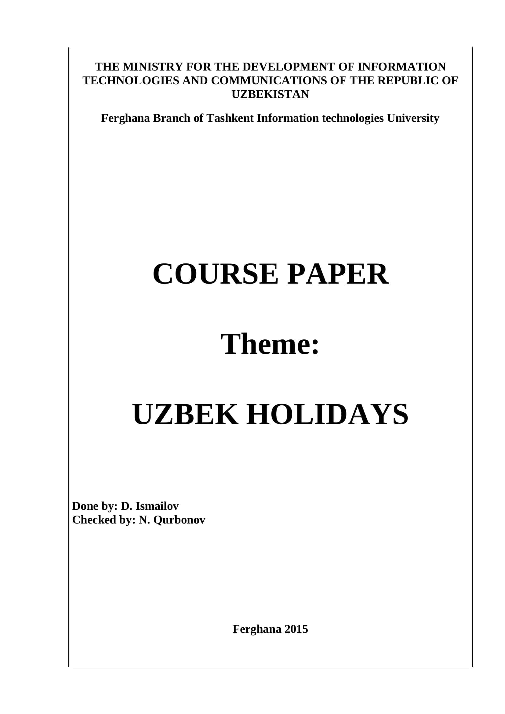 COURSE PAPER 1