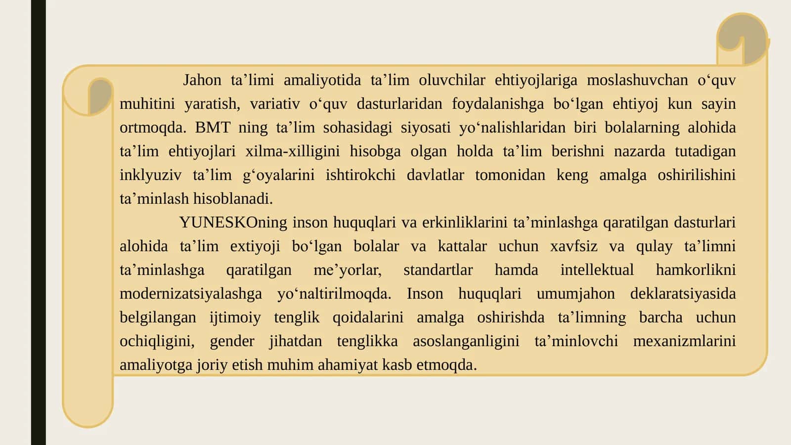 Alohida ta’limga ehtiyoji bo‘lgan bolalar turlari va ularni inklyuziv ta’limga jalb etish 2