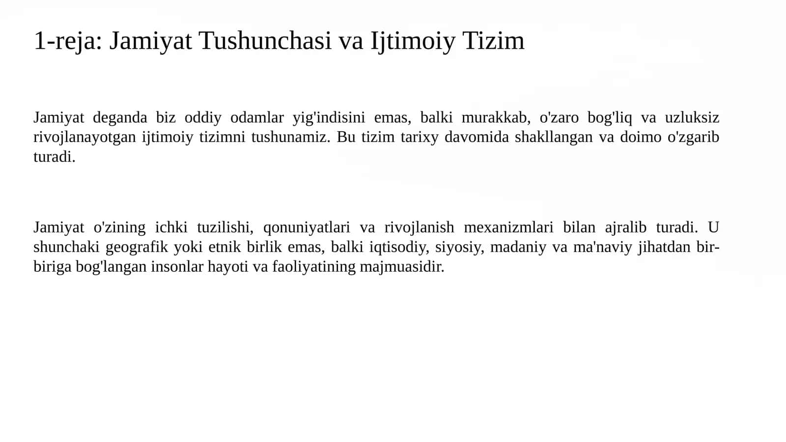 Jamiyatning Ijtimoiy Sohasi va Davlatning Ijtimoiy Siyosati 2