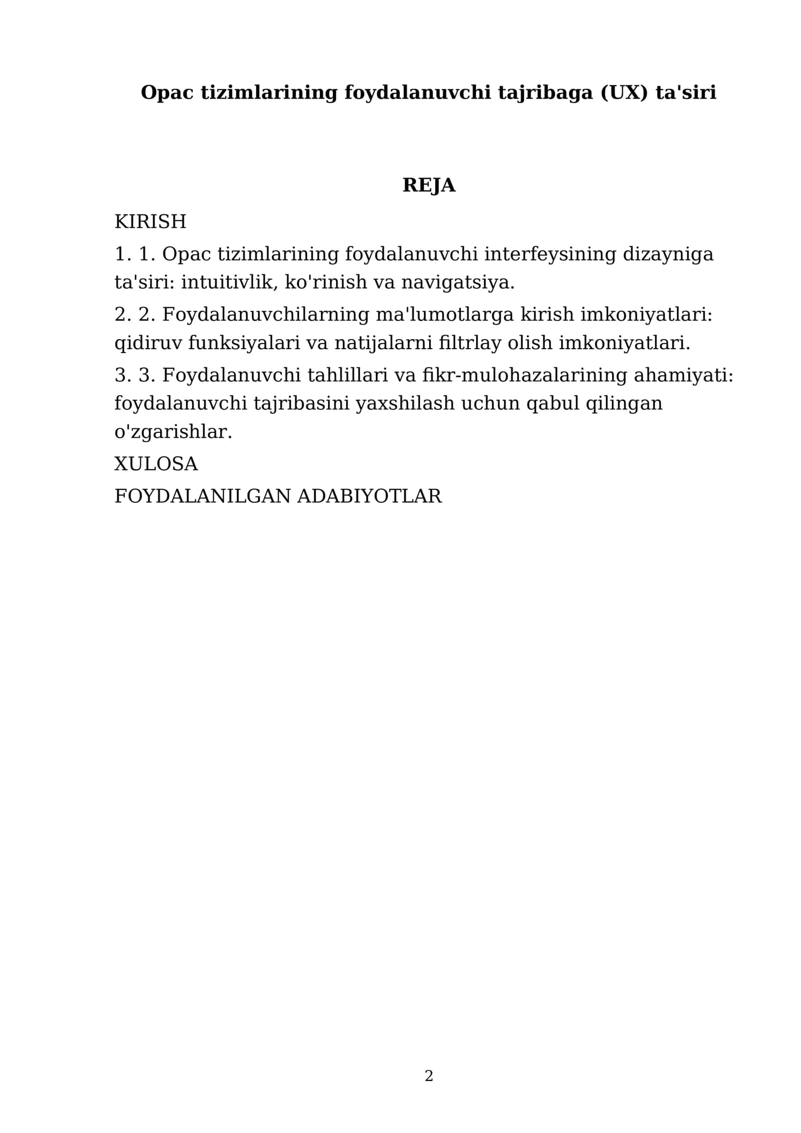 Opac tizimlarining foydalanuvchi tajribaga (UX) ta'siri 2
